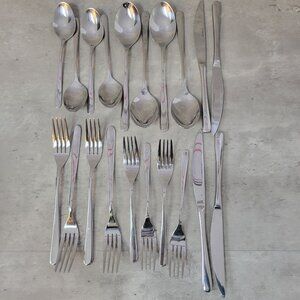 Brandani Italy 20 Piece Stainless Steel Flatware Set 4 Place Setting